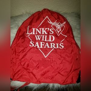 Link's red Wild safari string backpack